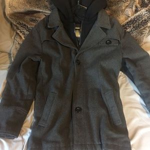 Men BKE Buckle Pea Coat Medium